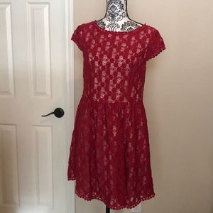 Red Crochet type dress